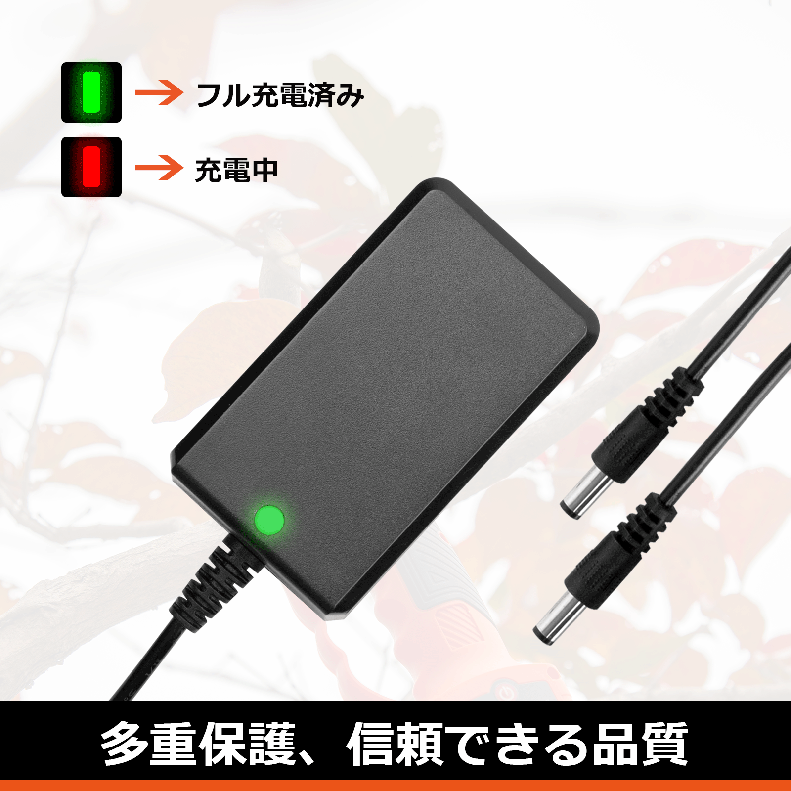 Kebtek 電動剪定鋏B00840の充電器