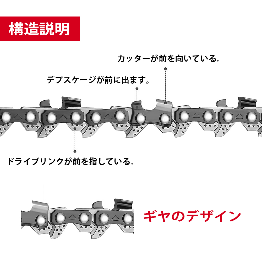 Kebtek 電動チェーン 10インチの互換チェーン