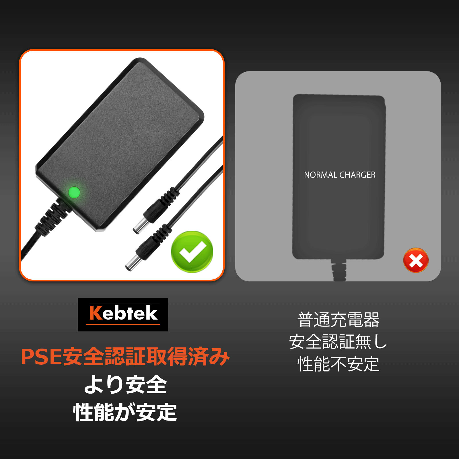 Kebtek 電動剪定鋏B00840の充電器