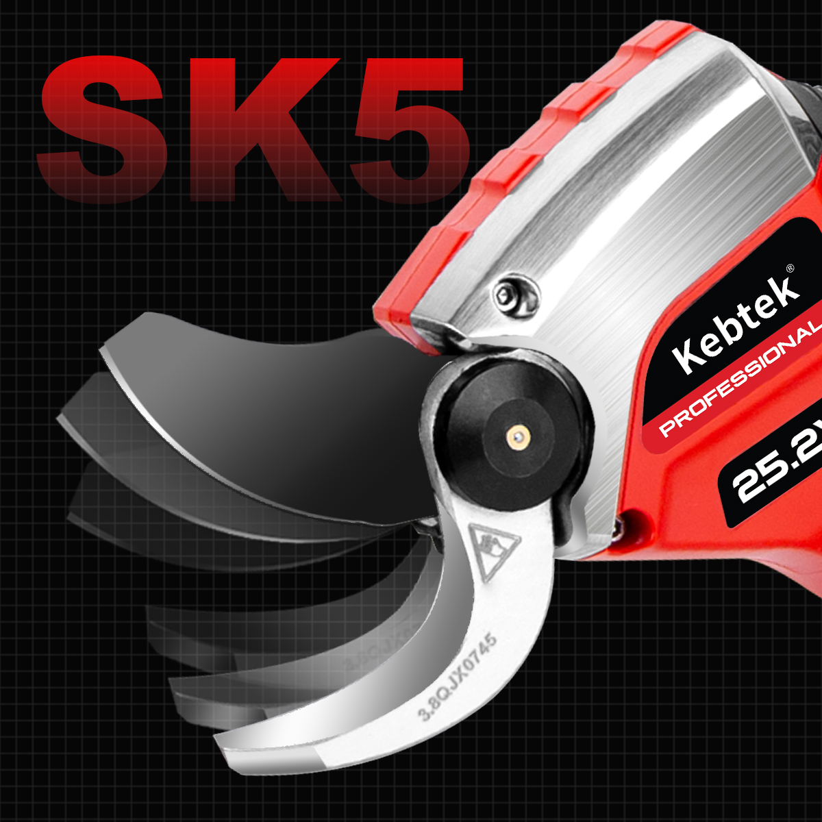 Kebtek電動鋏の替え刃 両刃可動 品番ZCYL-001 (替え刃セット)