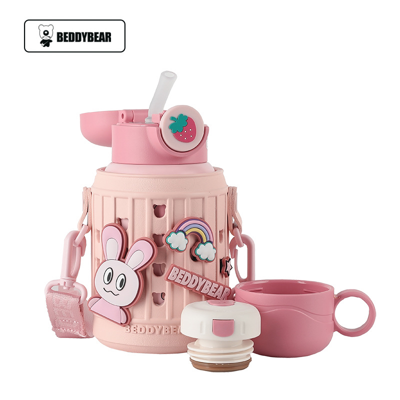 BeddyBear Dual Use Thermos Water Bottle with Silicone Bag 620ml