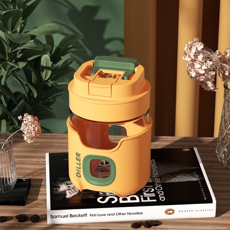 Diller Dual-use Glass Coffee Cup 360ml 【MLH541】