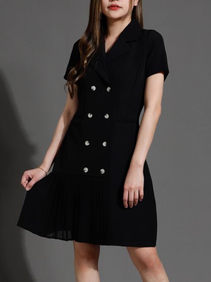 Formal Side Pleated Dress 26537