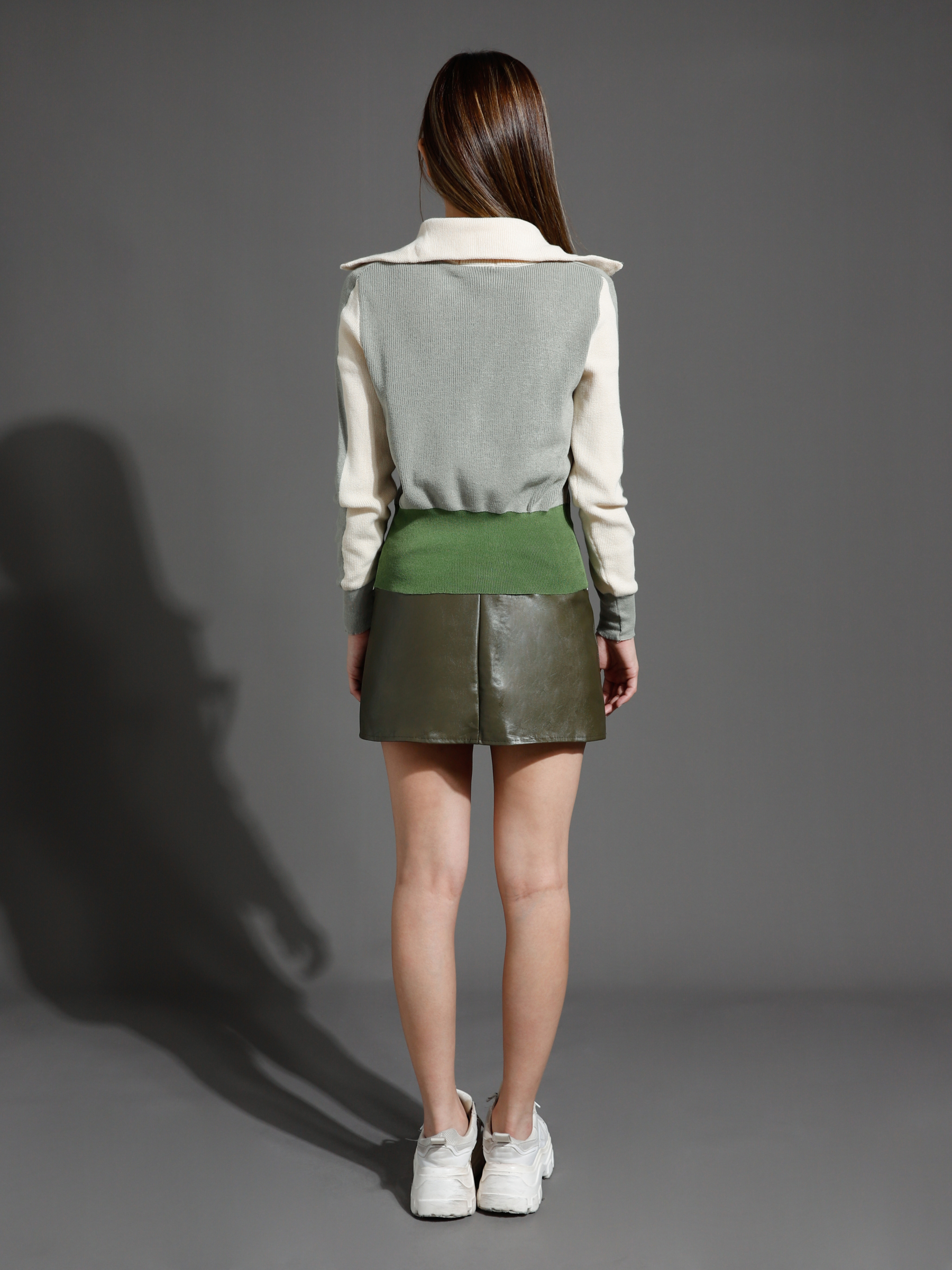 Front Zip Knitted Top 26505