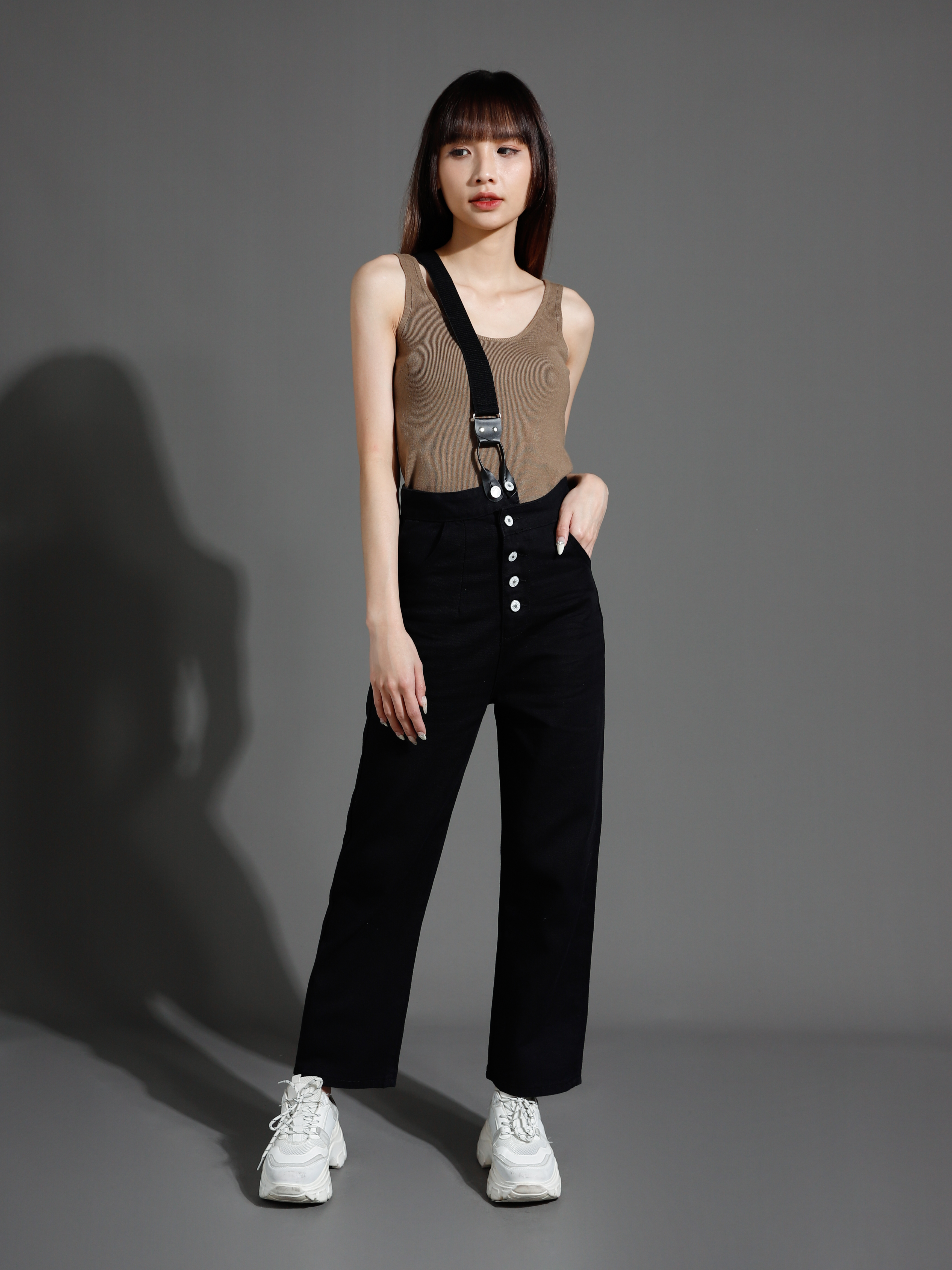 Denim Sling Strap Long pants 26629