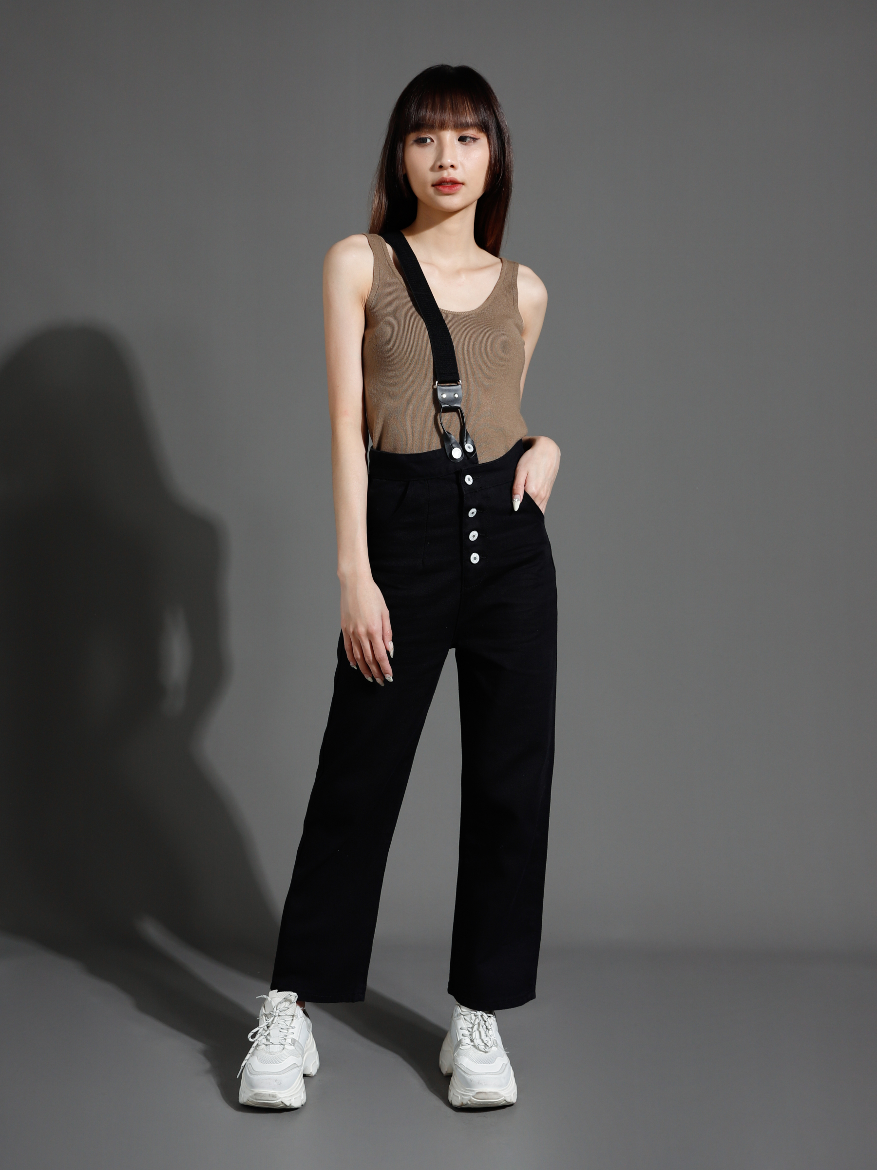 Denim Sling Strap Long pants 26629