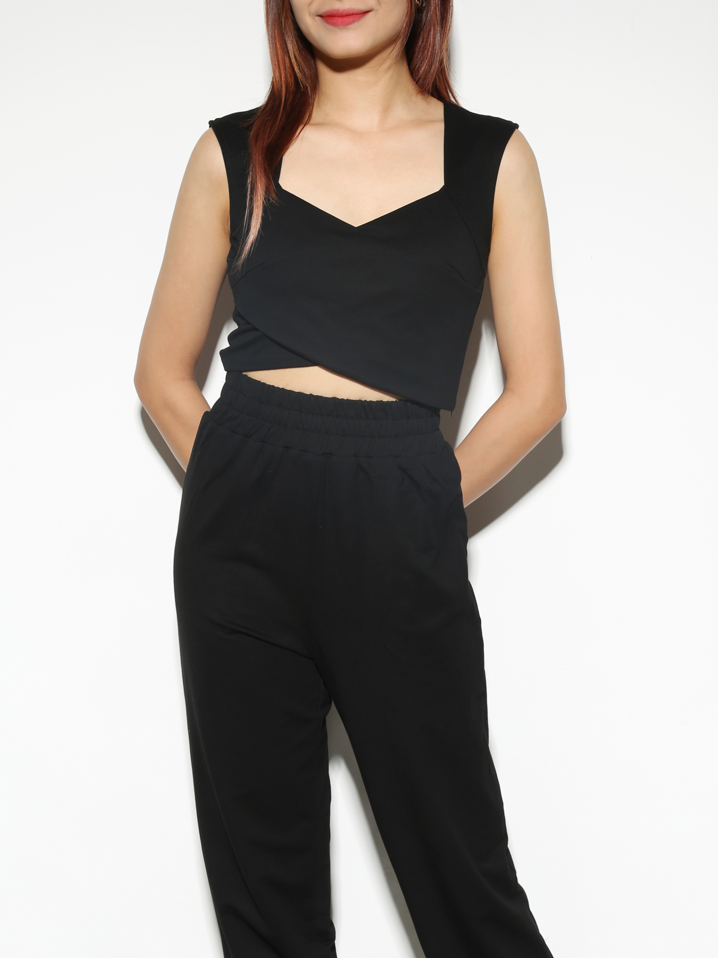 Sleeveless Top With Long Pant Set 28367