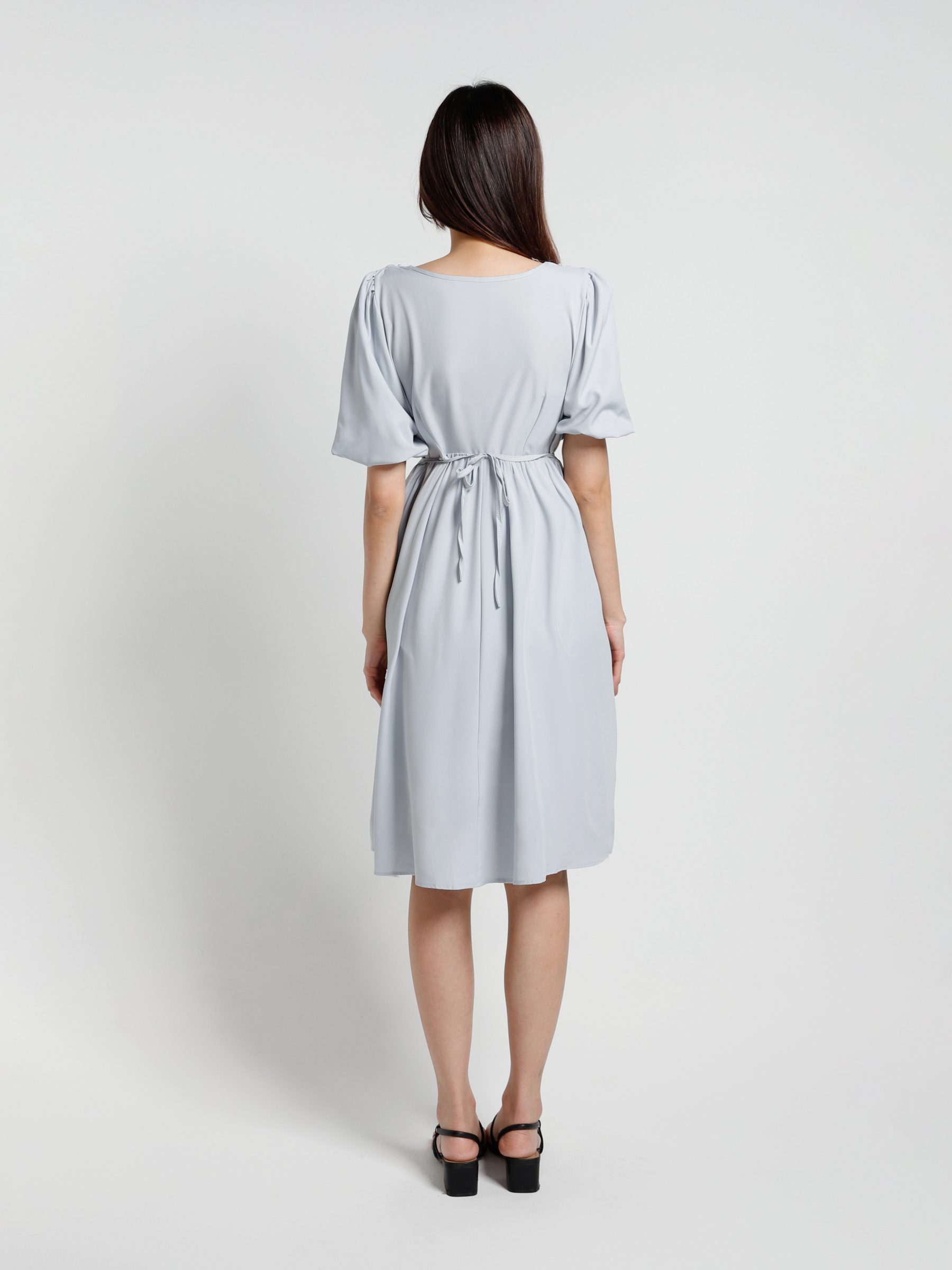 Pleated Short Sleeve Dress 15183