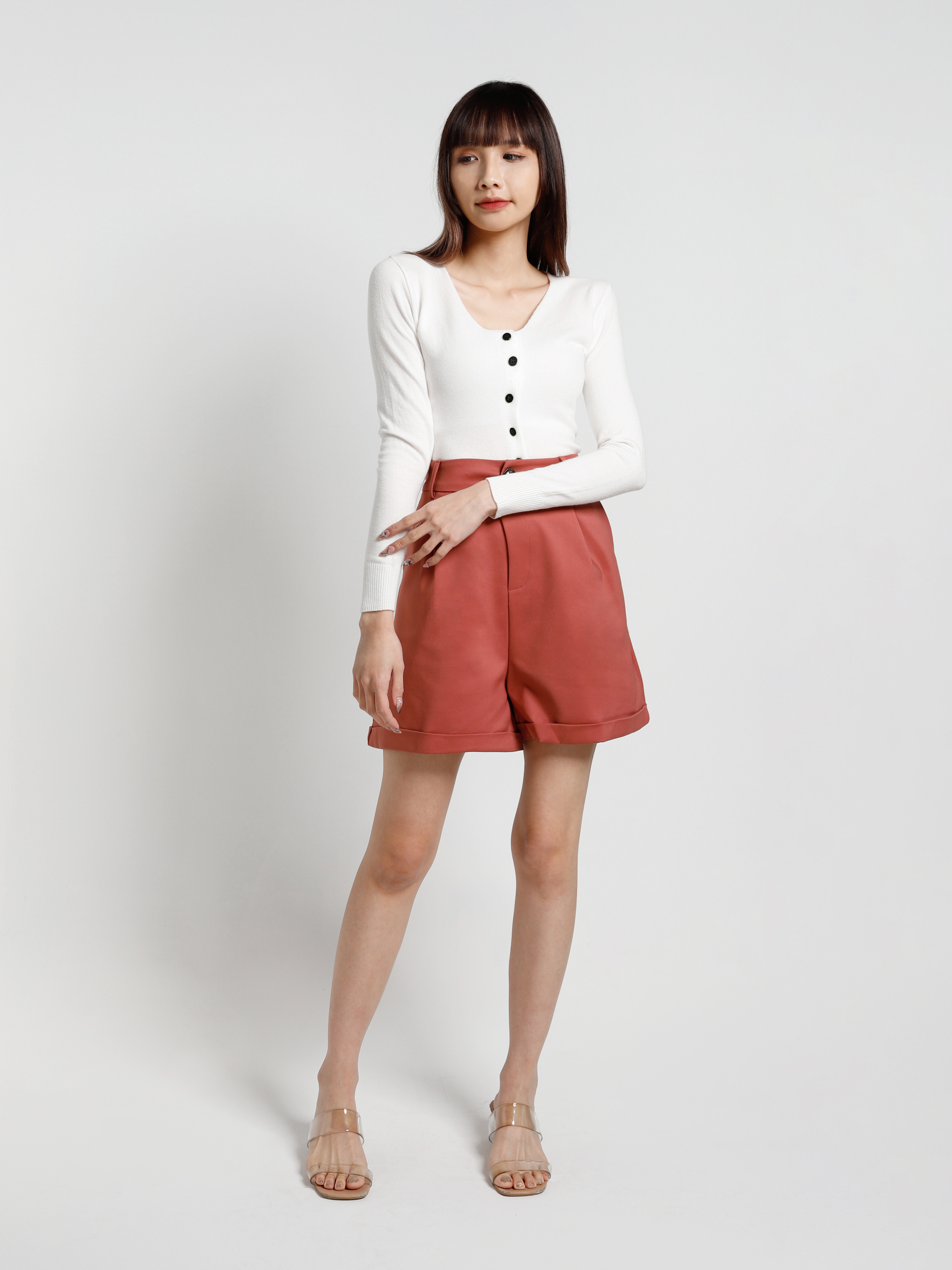 Formal With Front Button Short Pants 15798