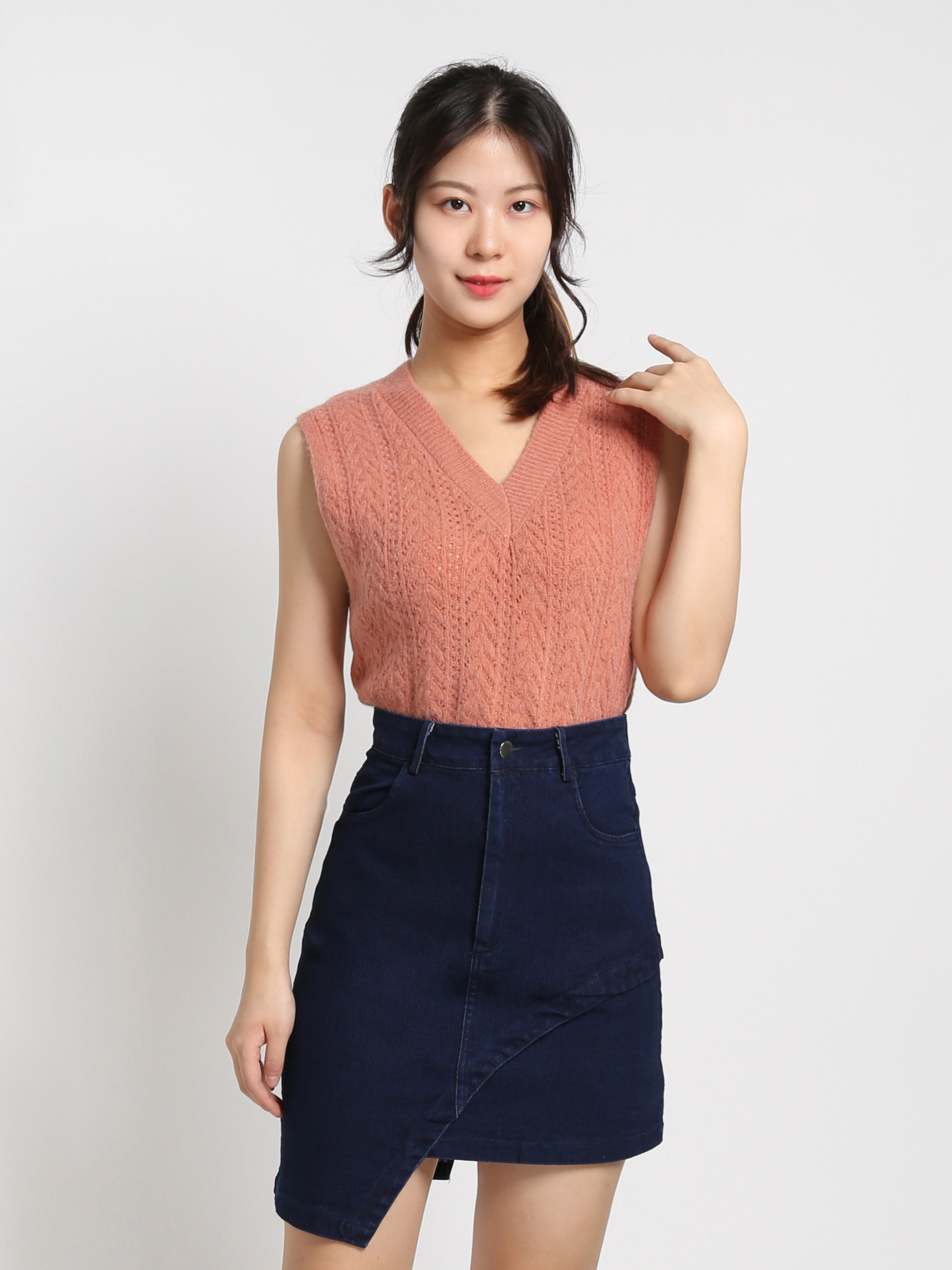 High Waist Irregular Long Wrap Skirt 19117