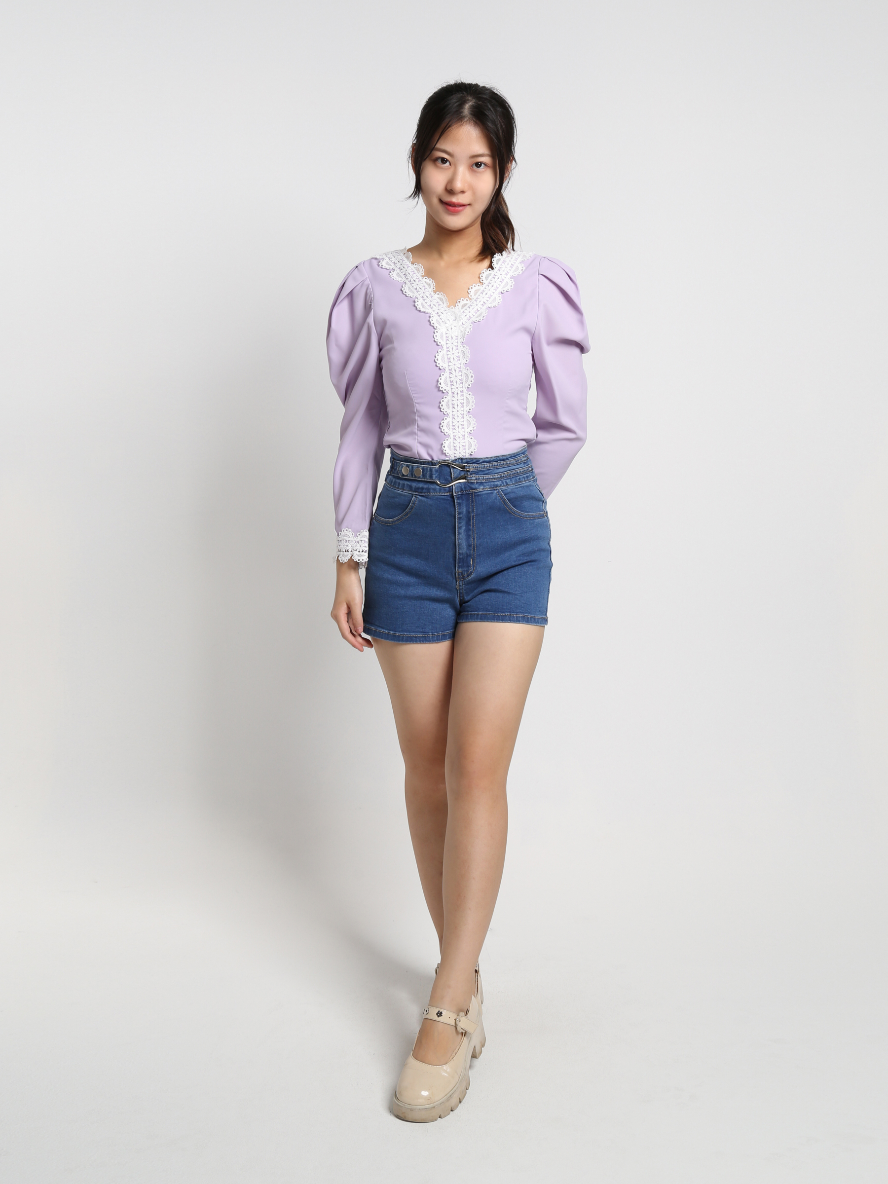 Y Lace Decotayive Long Sleeve Top 18387