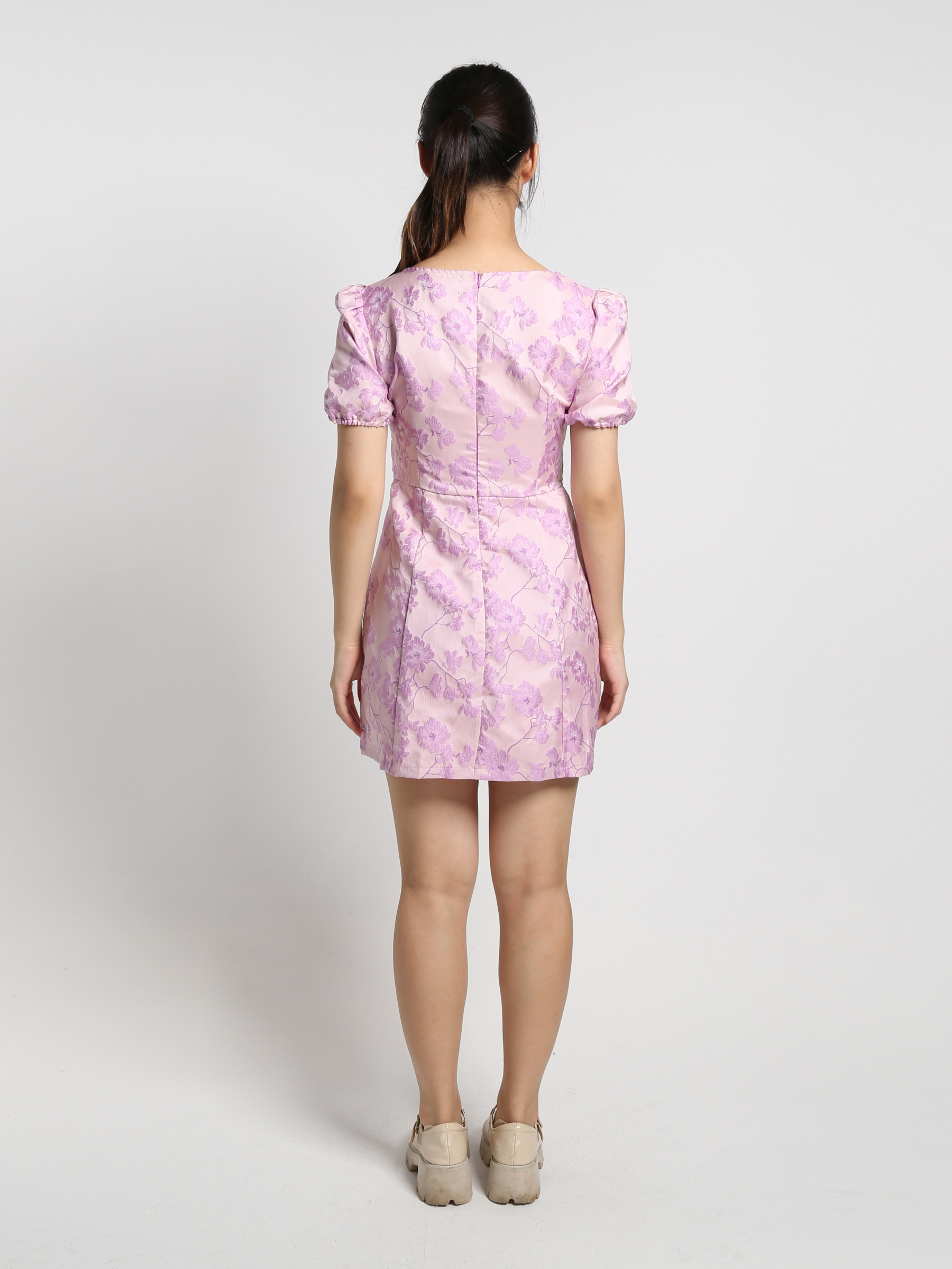 Front Ribbon Pattern Dress 19173