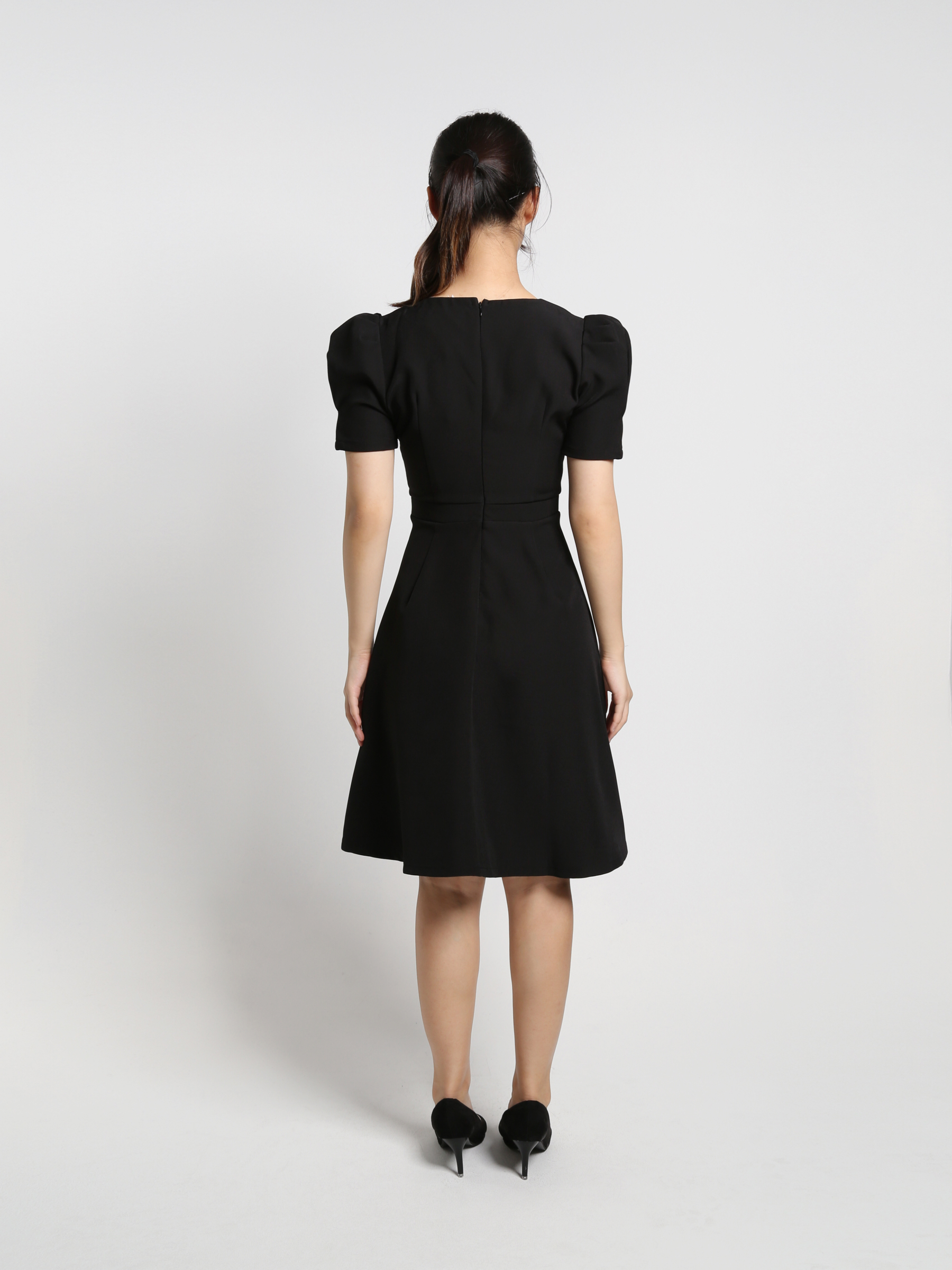 Formal Wrap V Neck Dress 18382