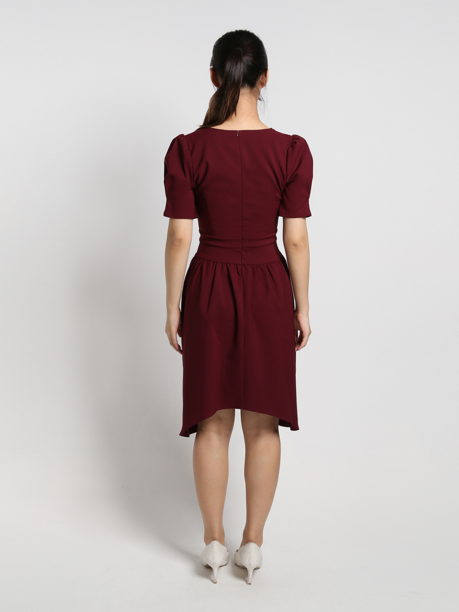 Irregular Long V Neck Dress 19088