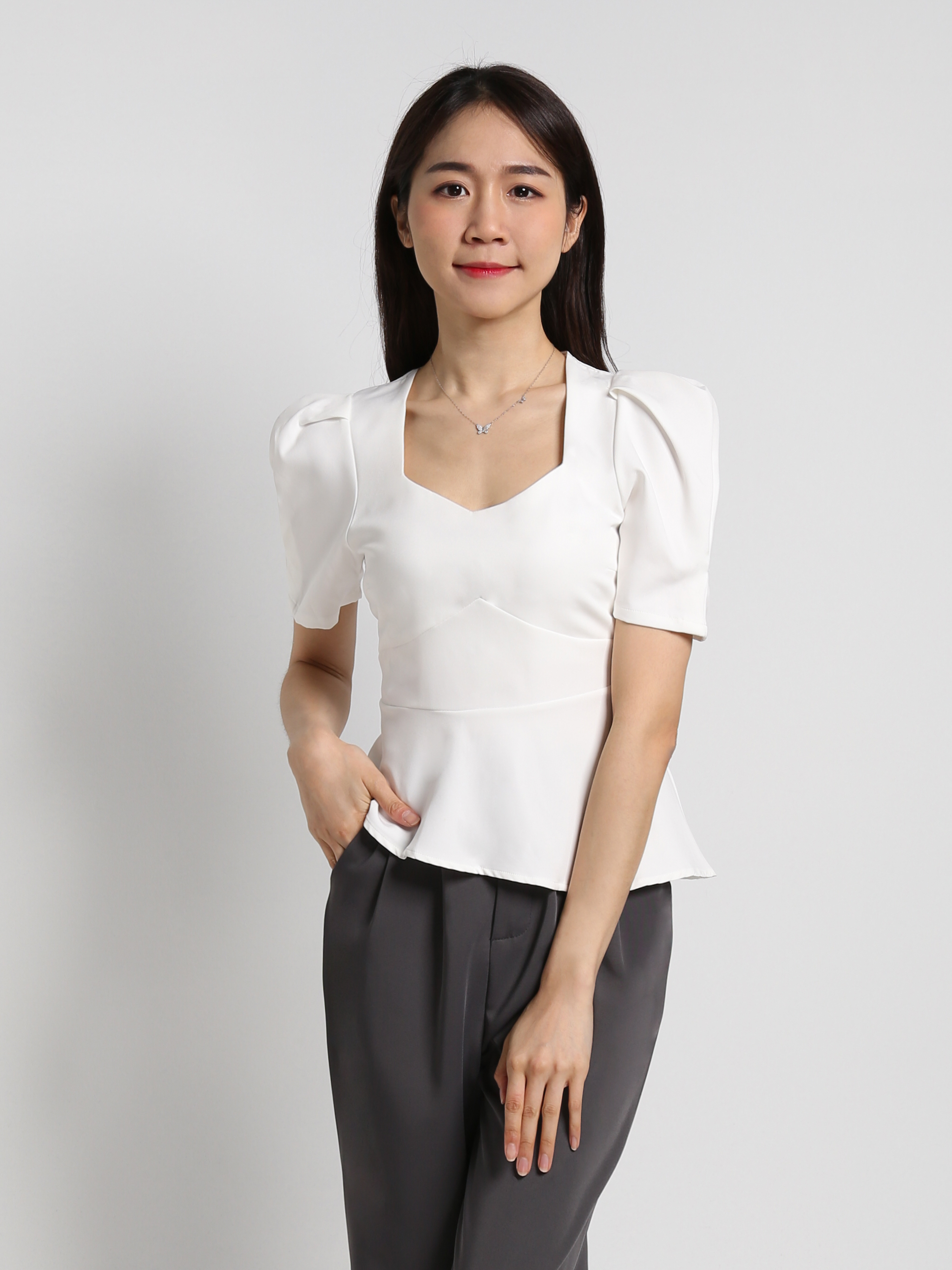 Sweetheart Neckline Top 18482
