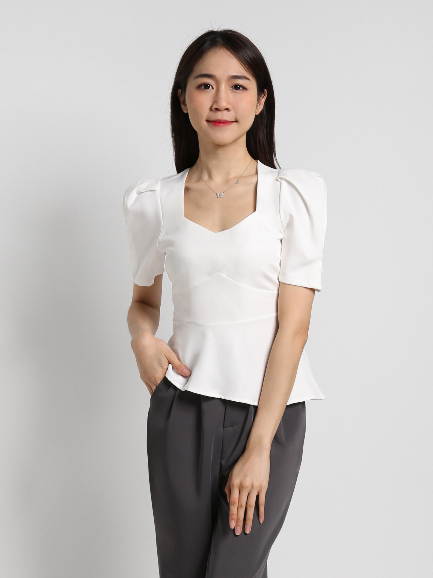 Sweetheart Neckline Top 18482
