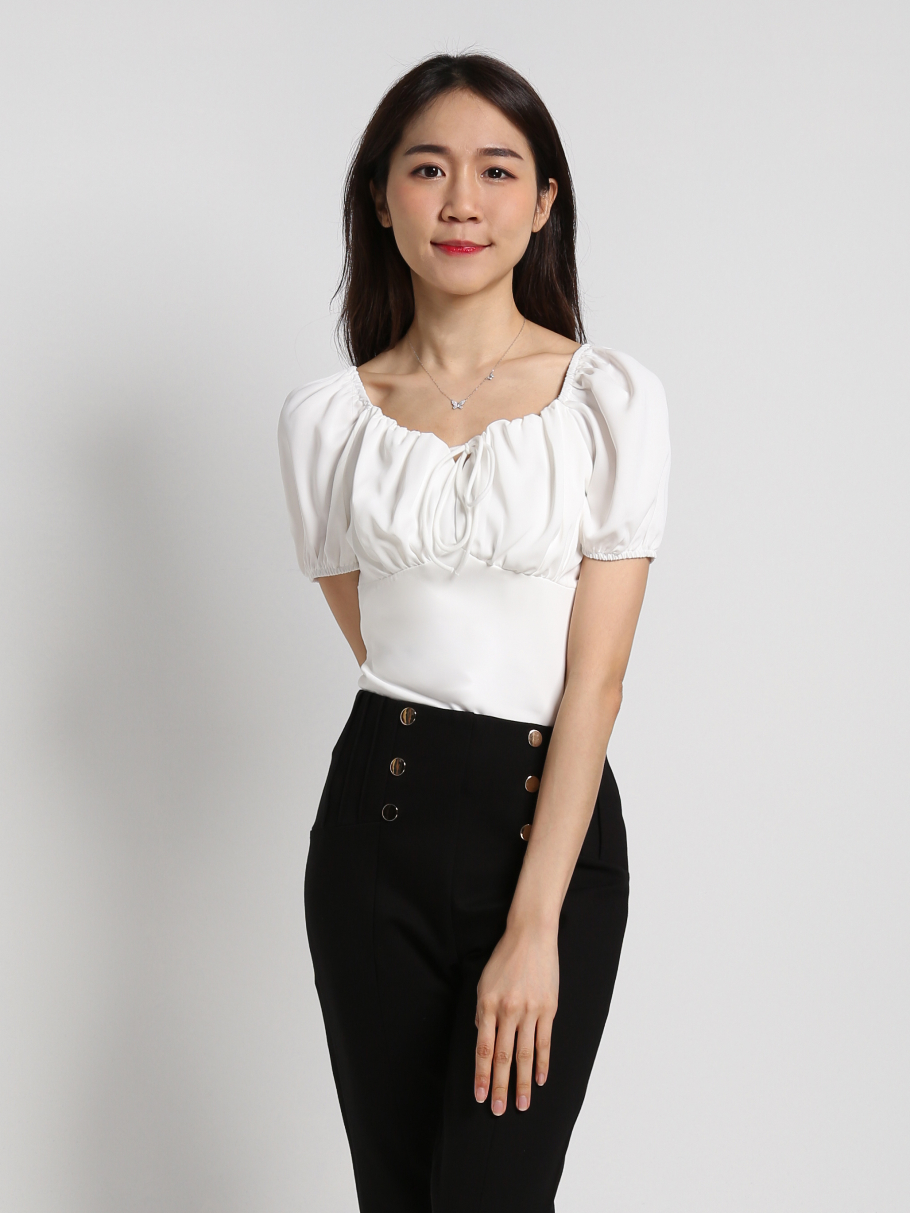 Back Elastic With Front Tie Up Top 18434