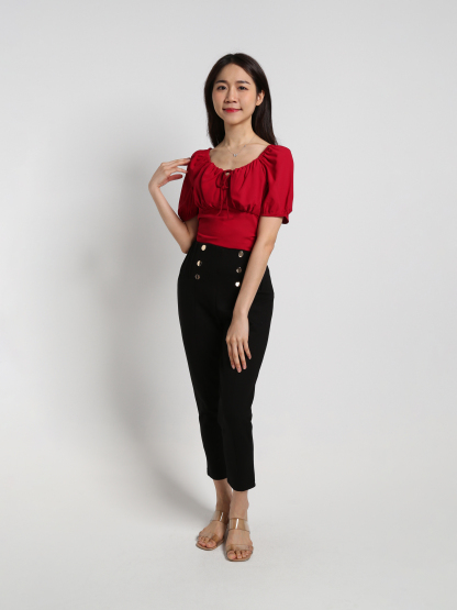 Back Elastic With Front Tie Up Top 18434