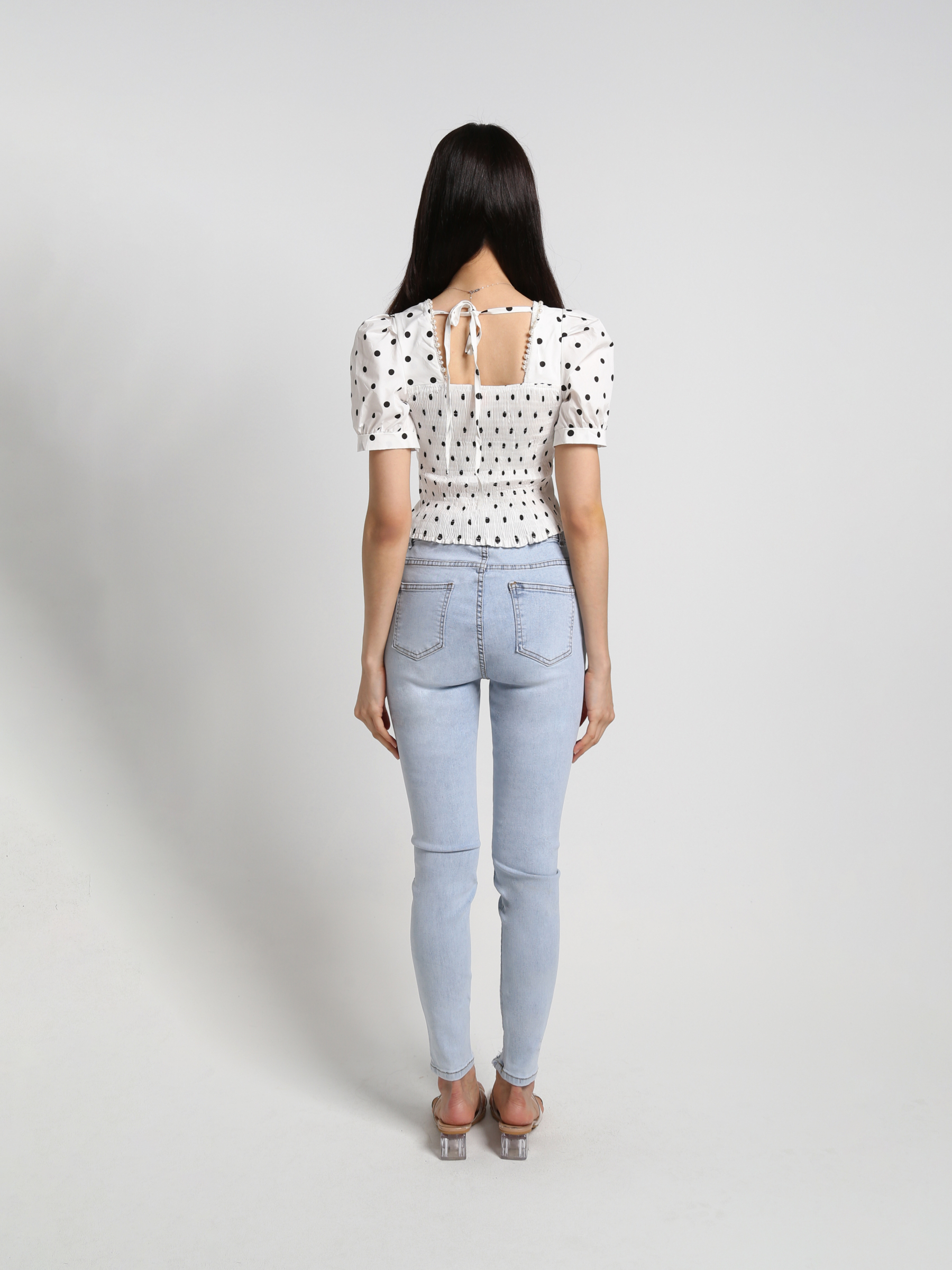 Polka Dot With Tie Up Top 18347