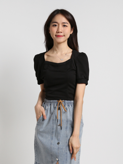 Denim Waist Stretchable Skirt 25600