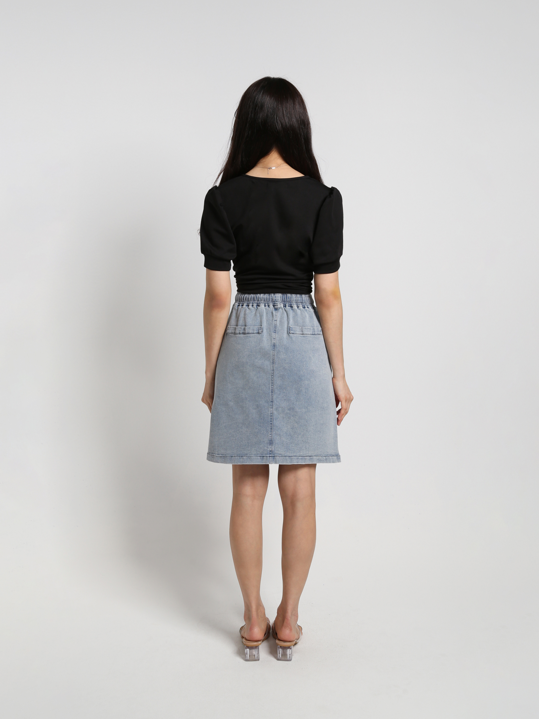 Denim Waist Stretchable Skirt 25600