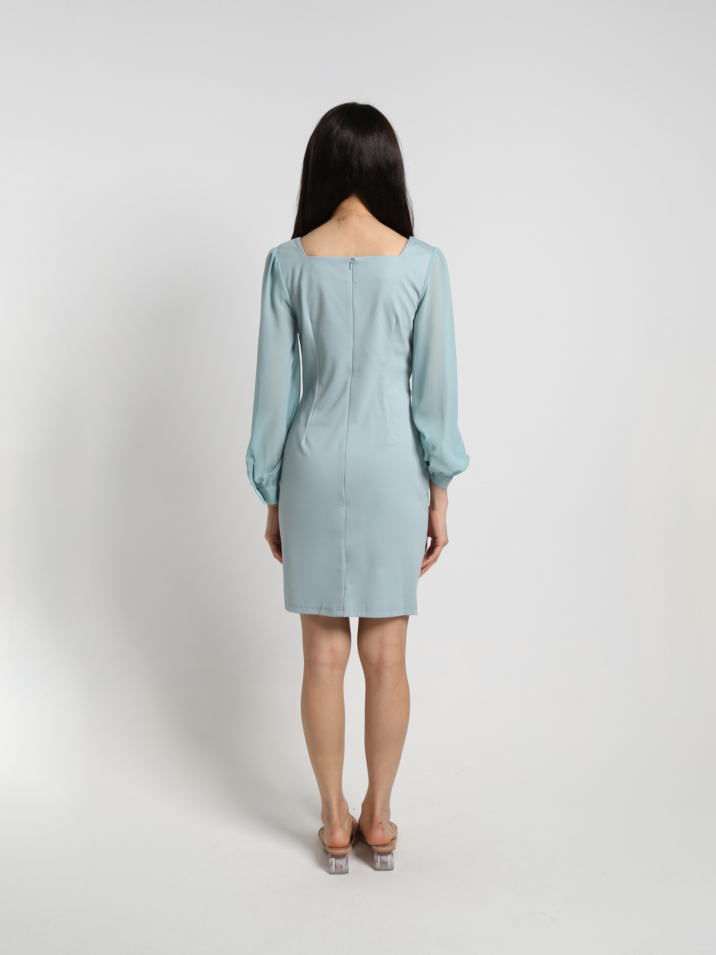 Side Pleated With Split Dress 25589