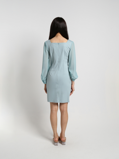 Side Pleated With Split Dress 25589