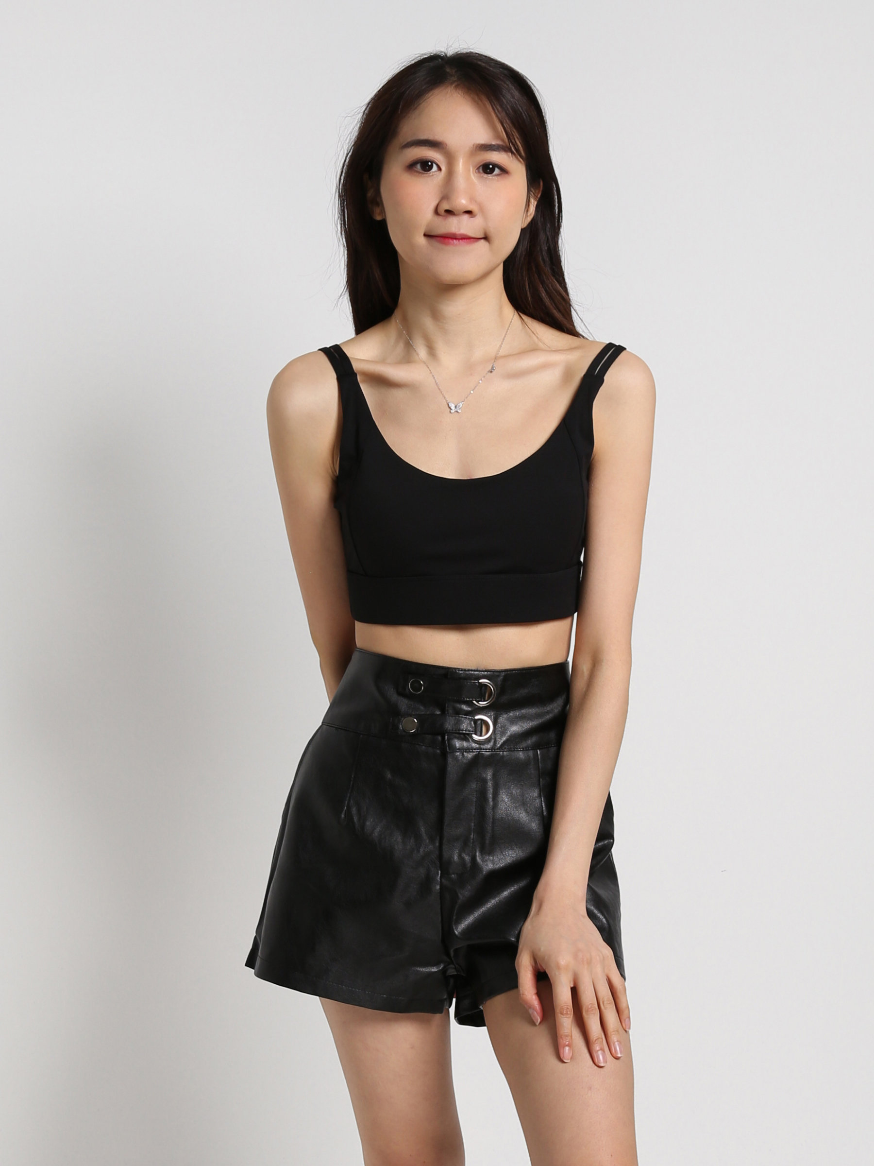 Ring Buckle Short Pants 18056