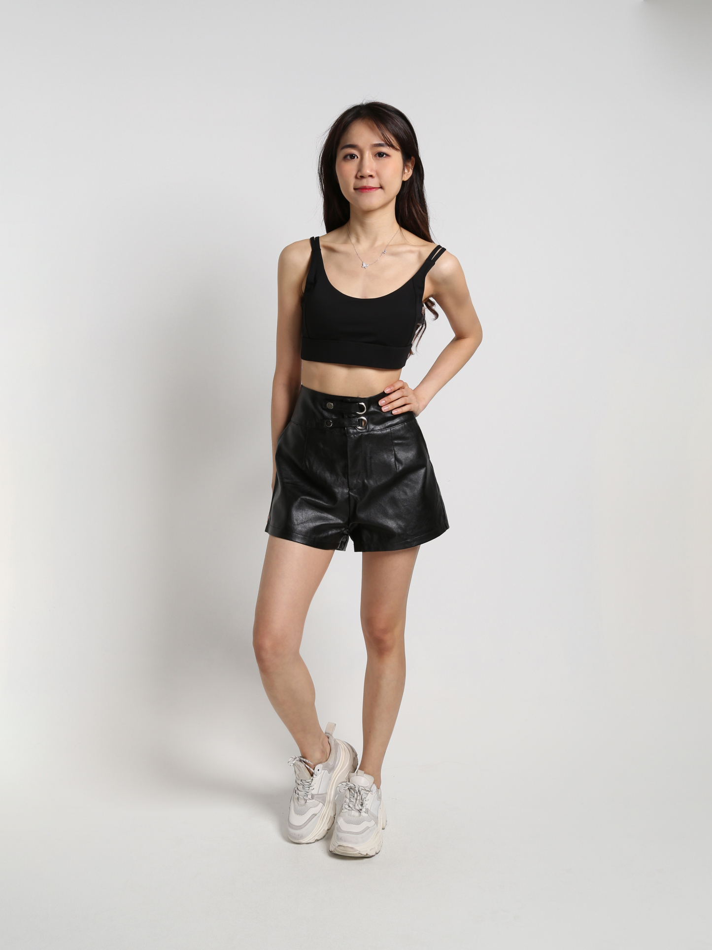 Ring Buckle Short Pants 18056