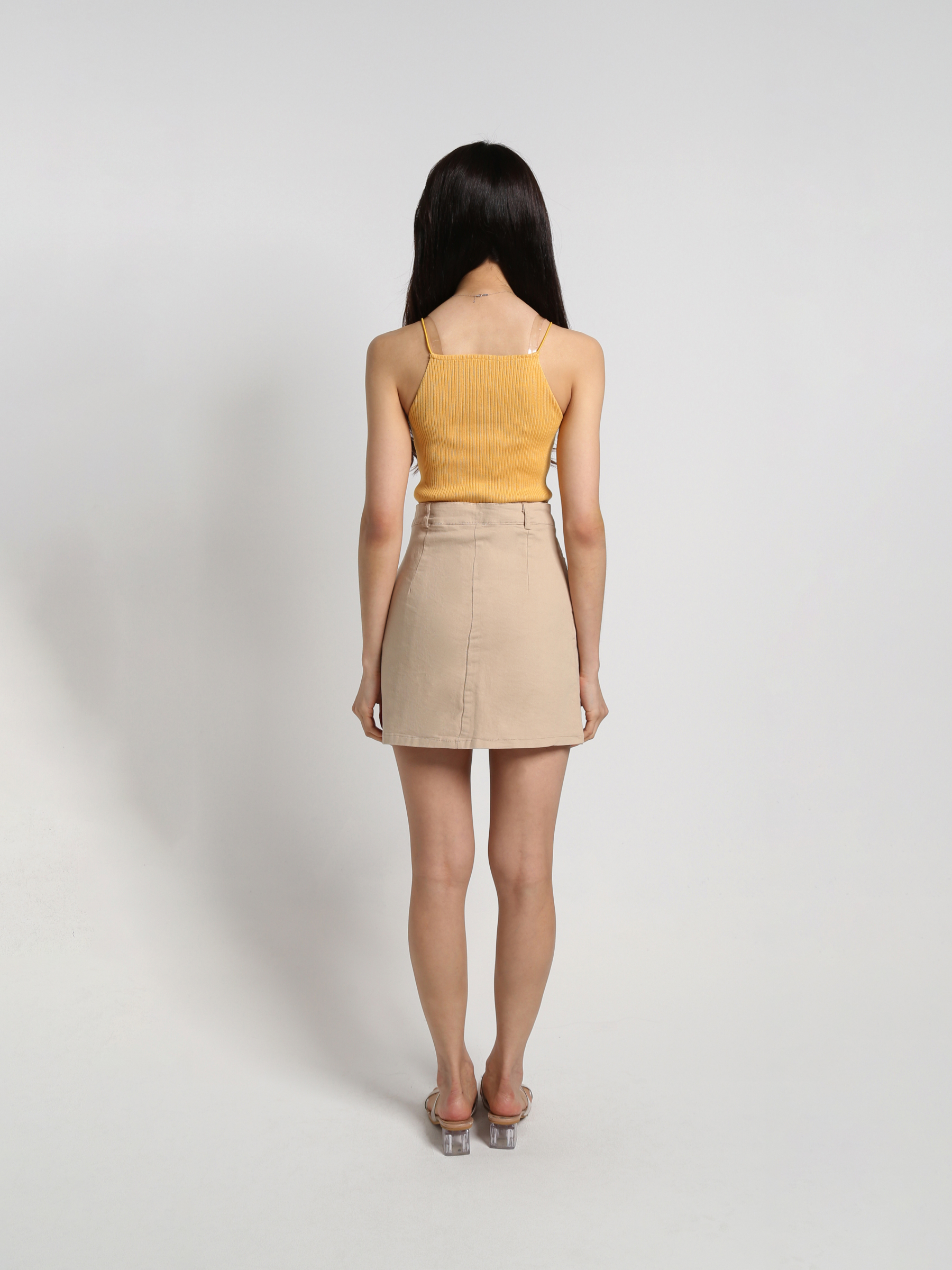 High Waist Plain Skirt 18545