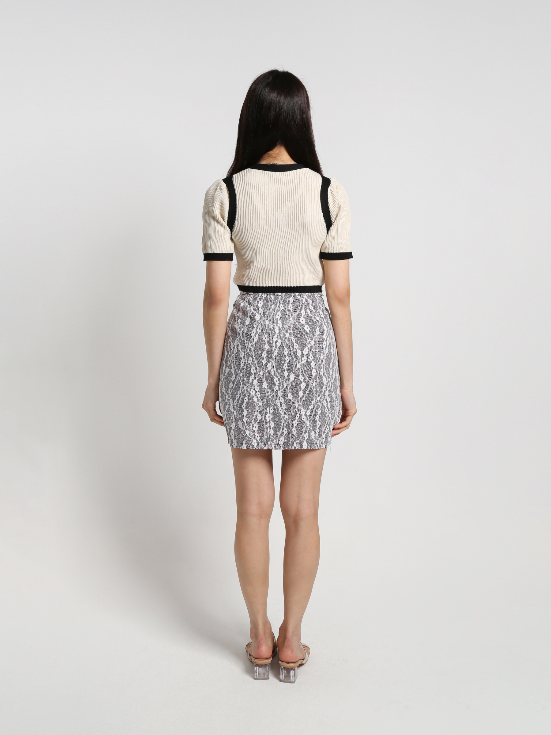 Knitted Front Button Top 16134