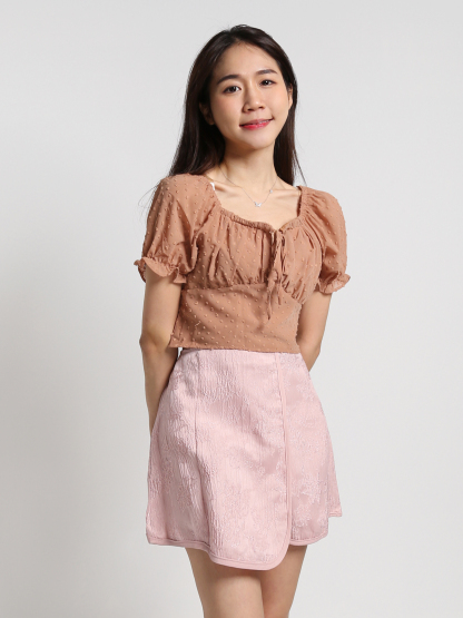 Wrap Flower Pattern Skirt Pants 18911