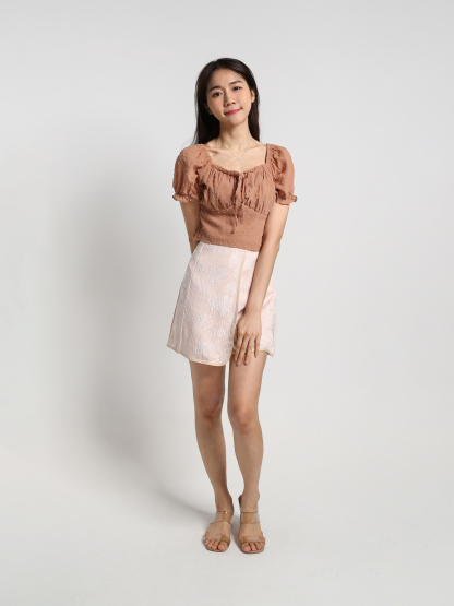 Wrap Flower Pattern Skirt Pants 18911