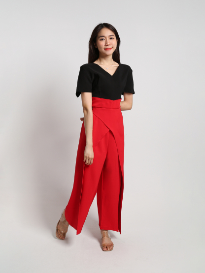 Teo Tone Split Bottoms Jumpsuit 18457