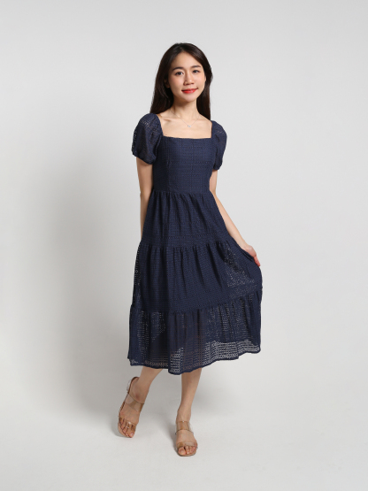 Lace Eyelet Layered Dress 18441