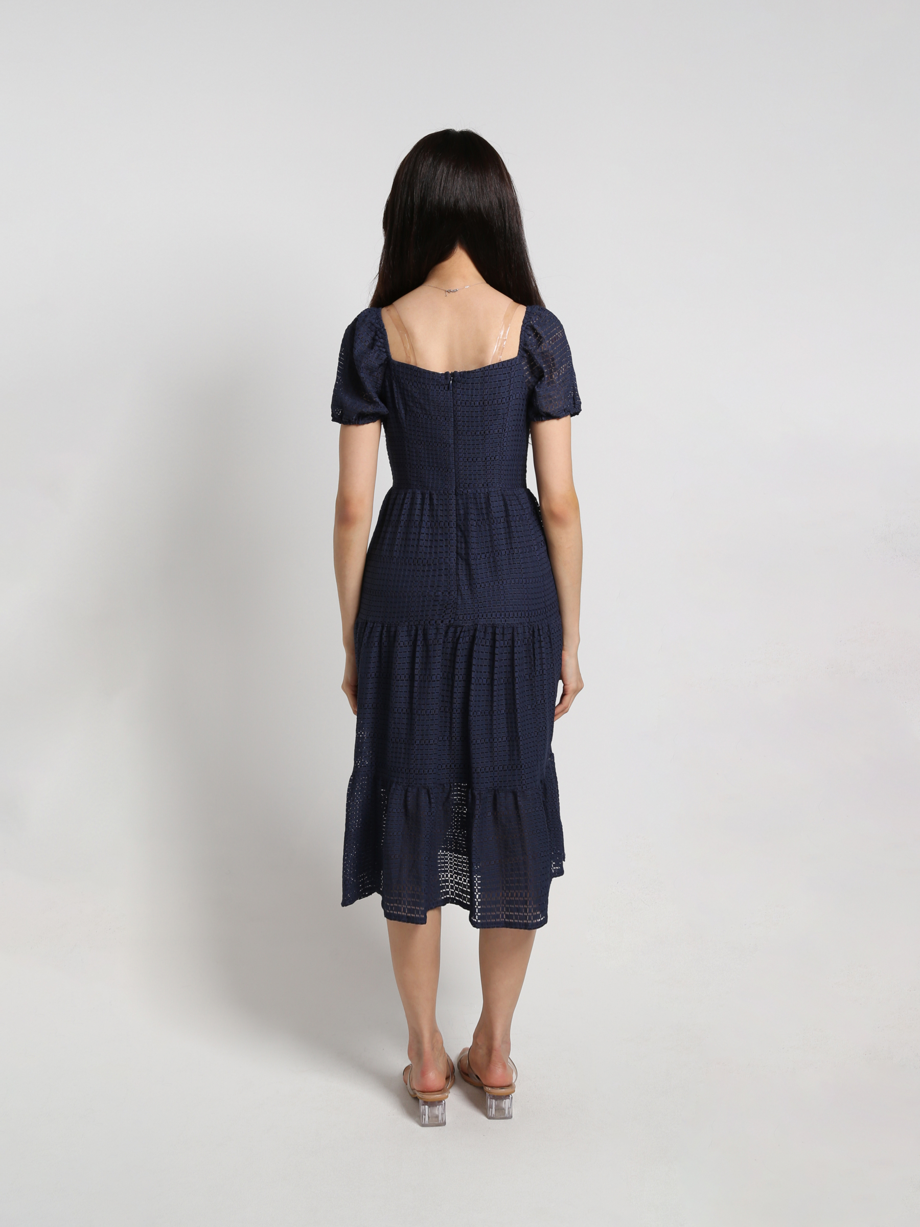 Lace Eyelet Layered Dress 18441