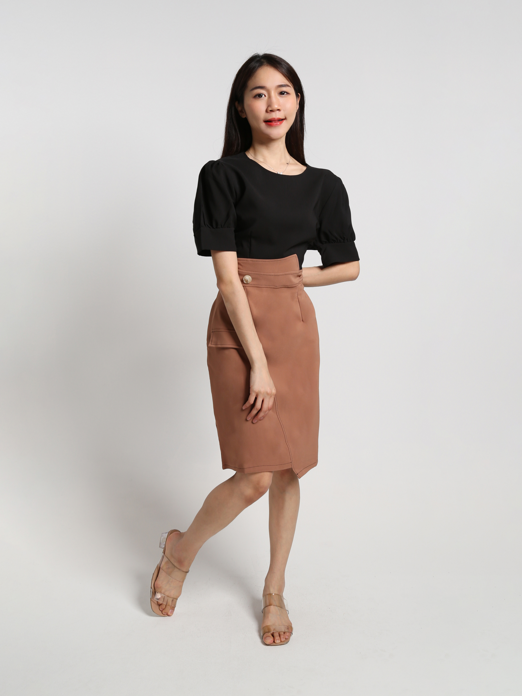 Two Tone Irregular Long Dress 18447