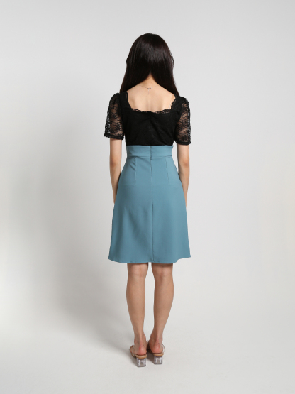 Two Tone Lace With Split Dress 19147