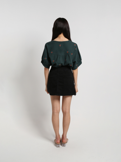 Loose Flower Pattern Top 18454