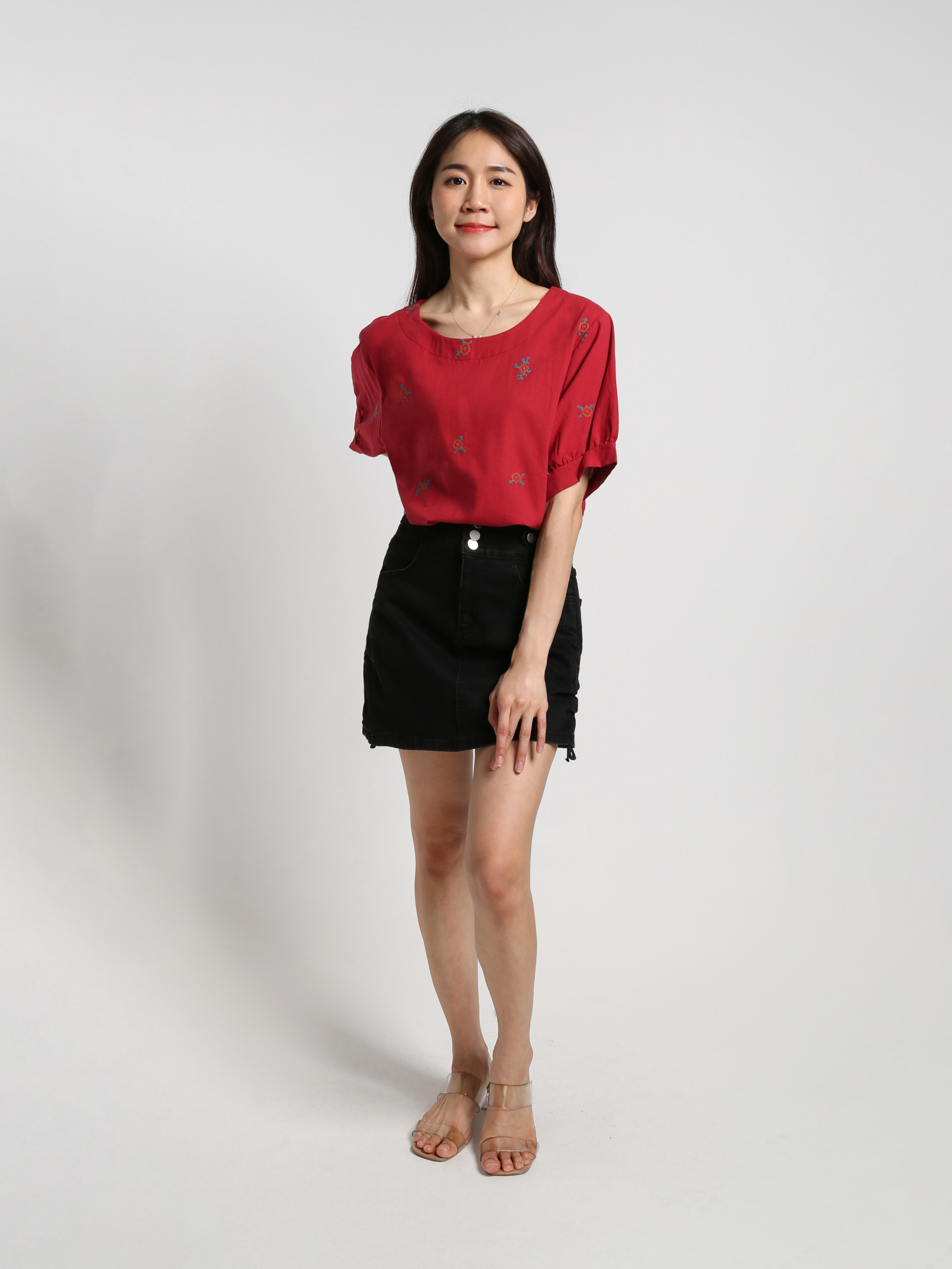 Loose Flower Pattern Top 18454