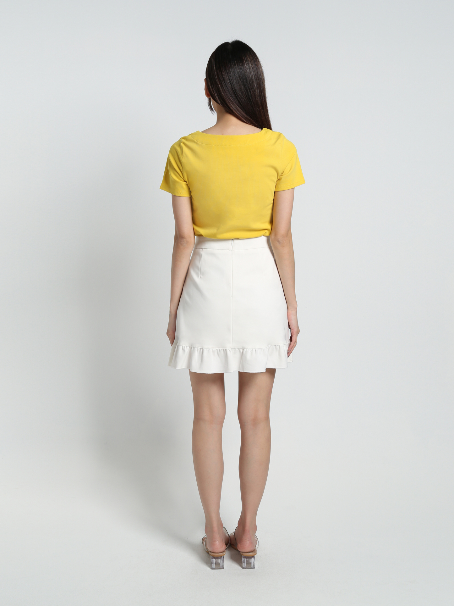 Square Neck Basic Plain Top 18463