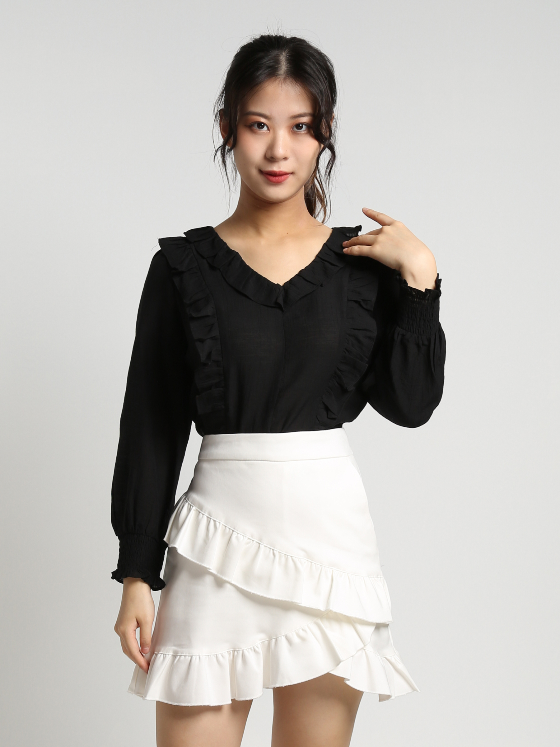 Ruffles Long Sleeve Top 18472