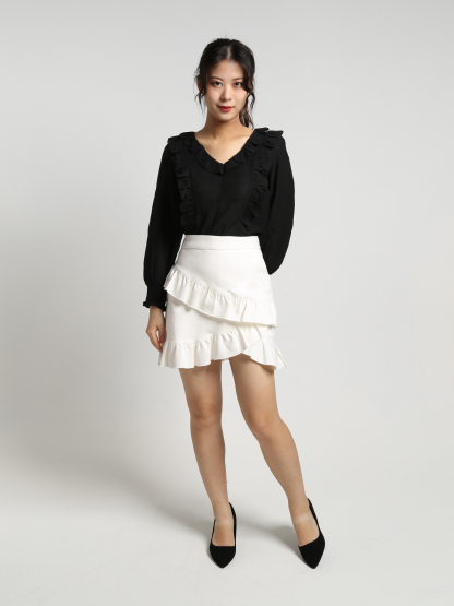 Ruffles Long Sleeve Top 18472