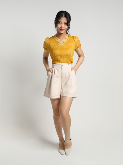 V Neck Lace Top 18388