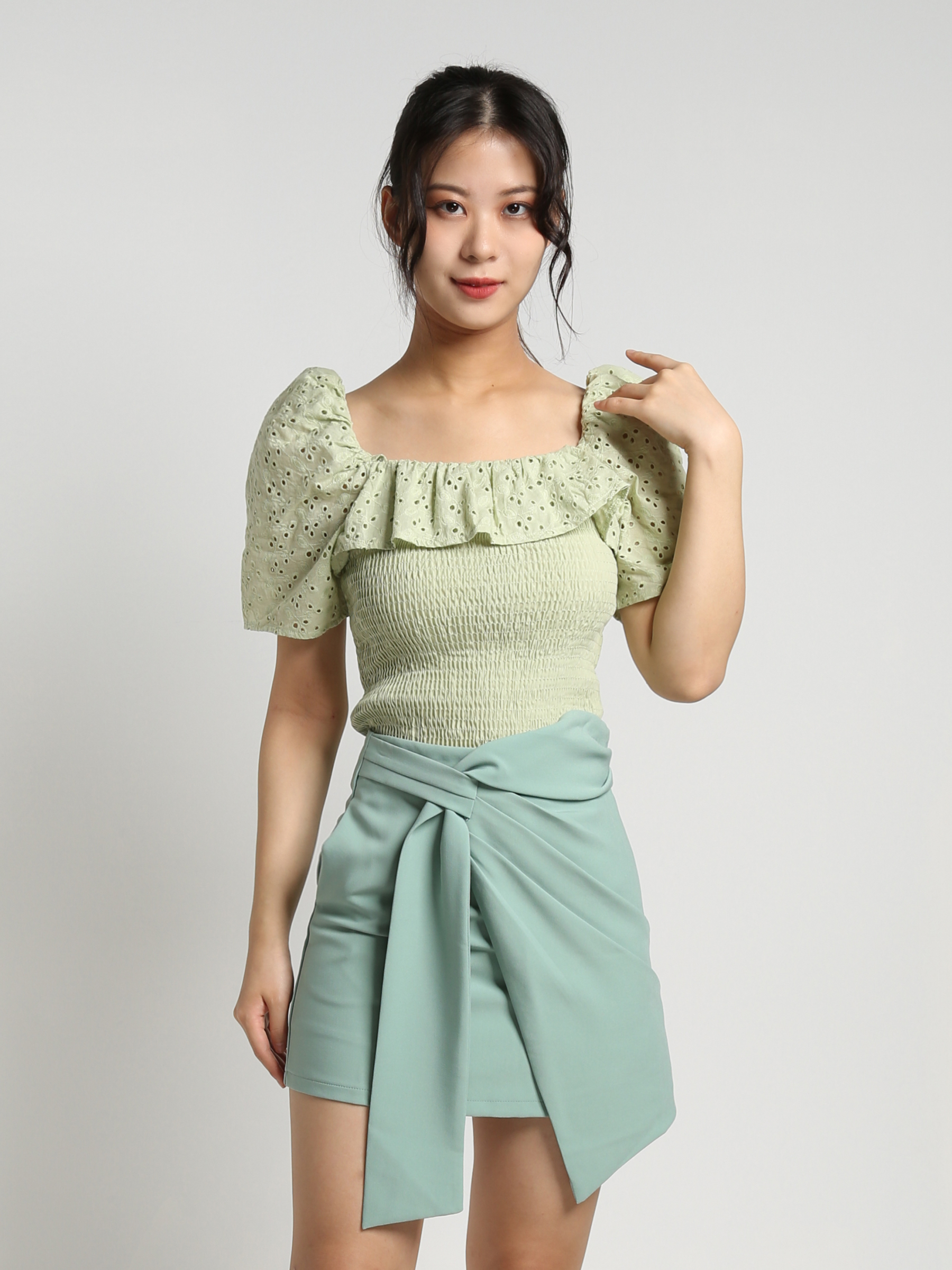 Twist Irregular Long Skirt 18471