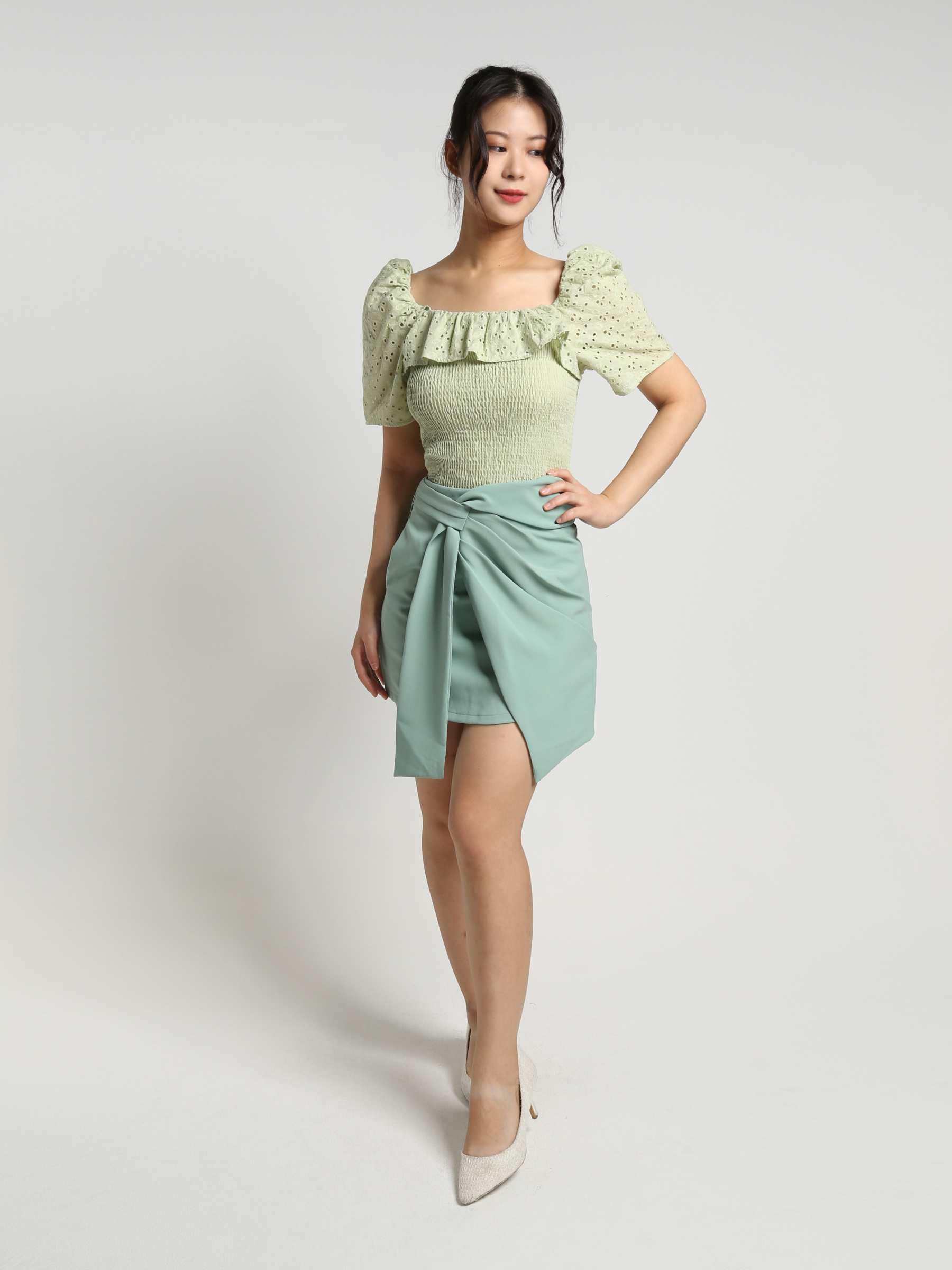 Twist Irregular Long Skirt 18471