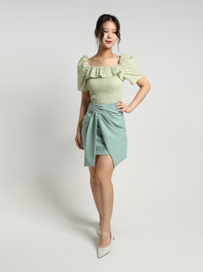 Twist Irregular Long Skirt 18471