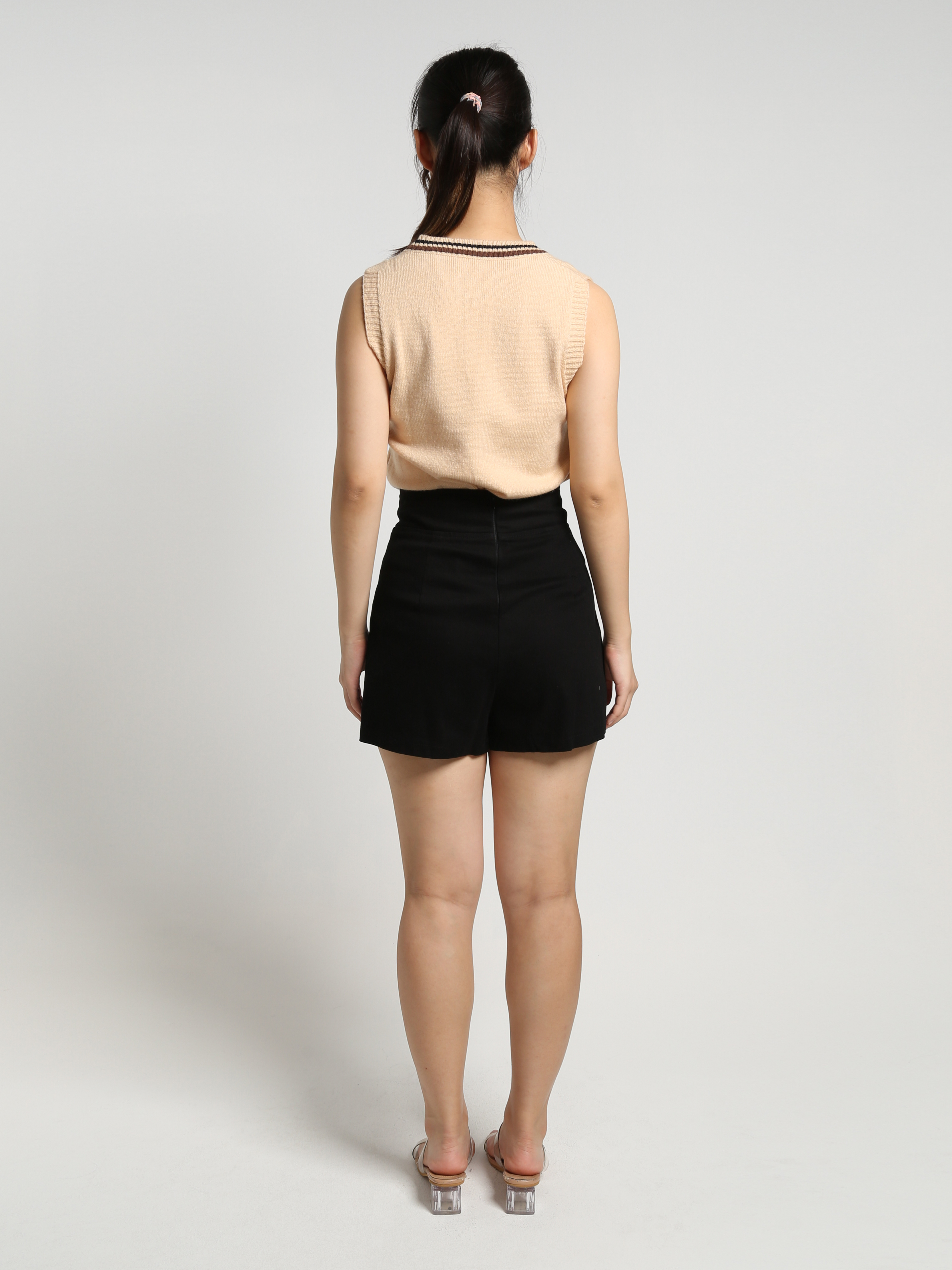 Sleeveless V Neck Top 24184