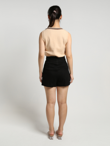 Sleeveless V Neck Top 24184