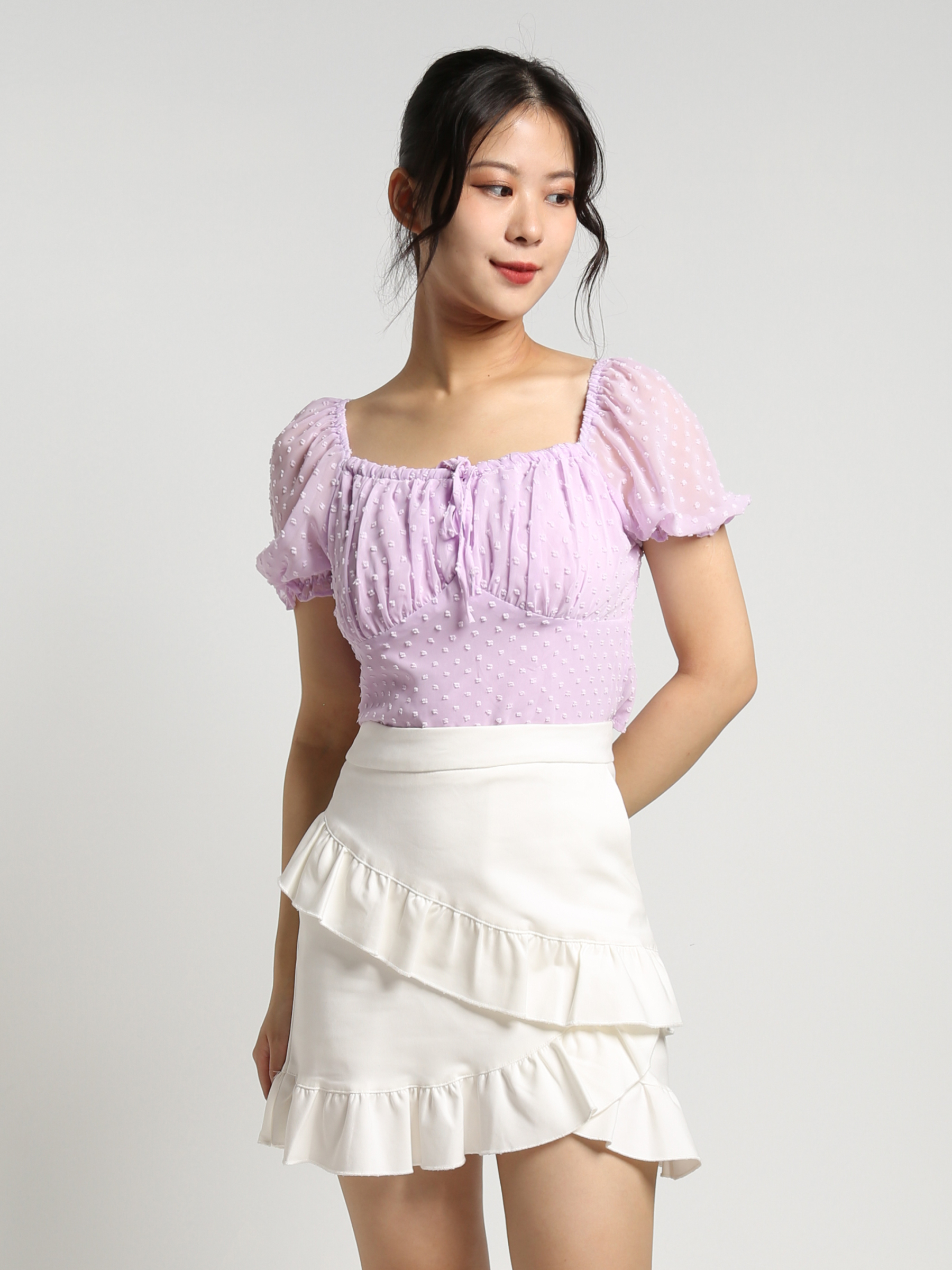 Chiffon Polka Dot Top 17029